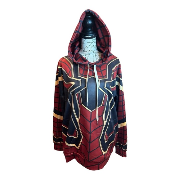 Red and Gold Spider Hoodie EUC - Picture 5 of 6